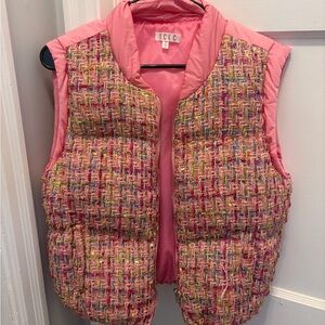 TCEC Pink tweed vest